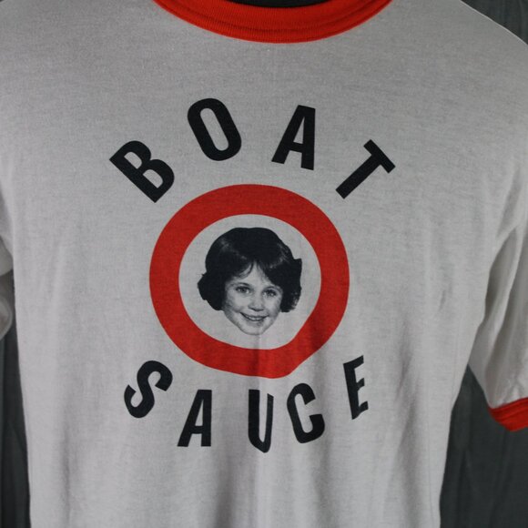Graphic T-shirt - Boat Sauce Hot Sauce Label Logo - Men's Large - Picture 2 of 7